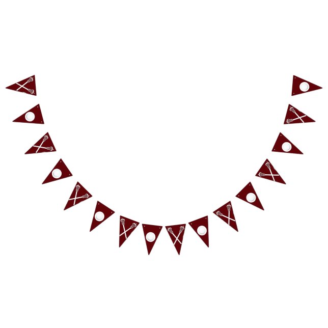 Drapeaux de Bunting Maroon de l'équipe de crosse (Tout)