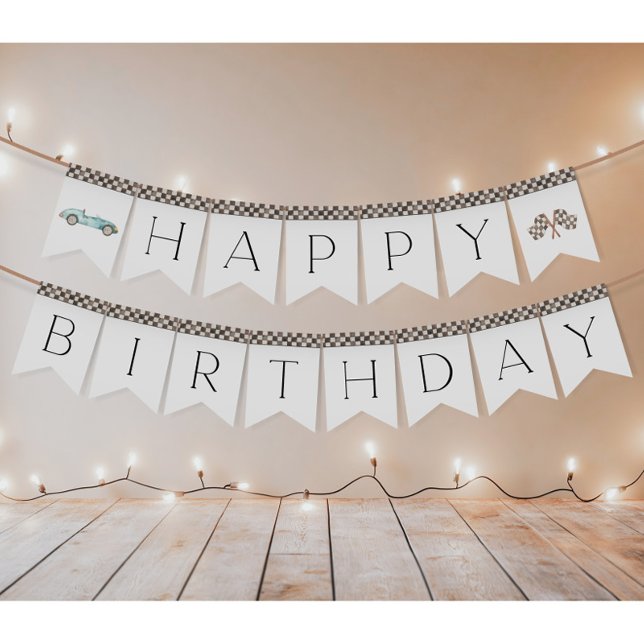 Drapeaux de Bunting Voiture Blue Race (Créateur téléchargé)