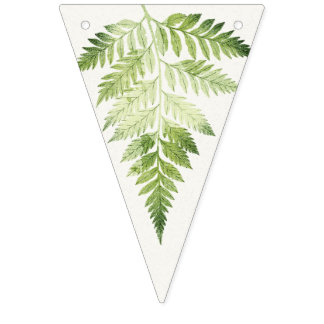 Drapeaux de décoration de fête de fougères vertes