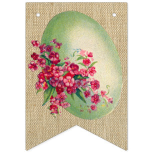 Drapeaux de fanions de Pâques en toile de jute rus