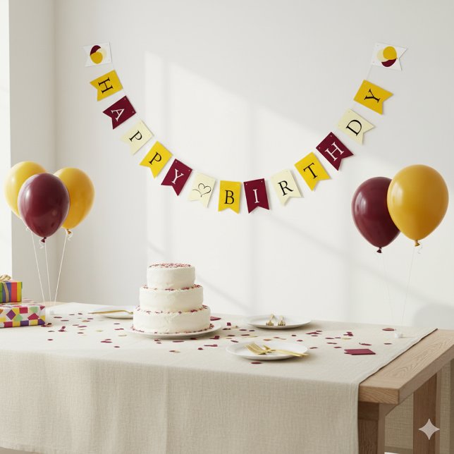 Drapeaux de Guirlande Colorés pour les Célébration (Colorful Bunting Flags for Birthday Celebrations)