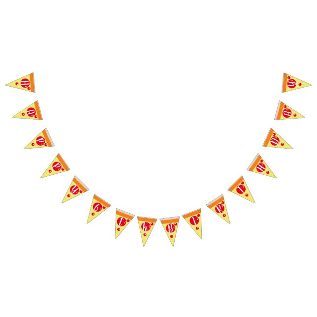 Drapeaux de guirlande d'anniversaire de tranches d (Tout)