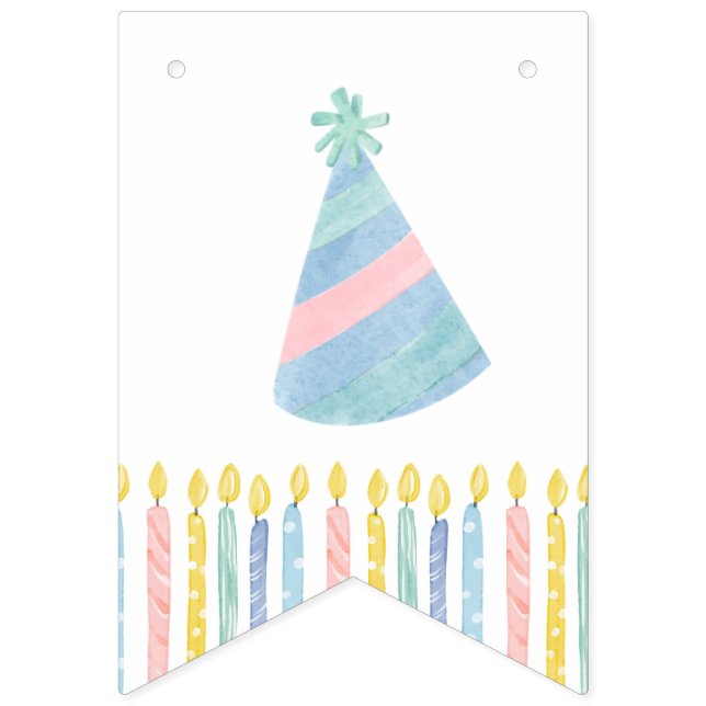 Drapeaux de guirlande de fête d'anniversaire perso (Premier drapeau)