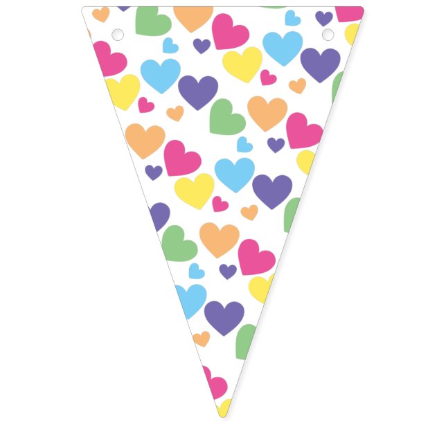 Drapeaux de guirlande de fête de coeurs d'amour ar (Premier drapeau)