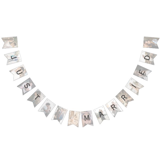 Drapeaux de guirlande de photos de mariage personn (Tout)