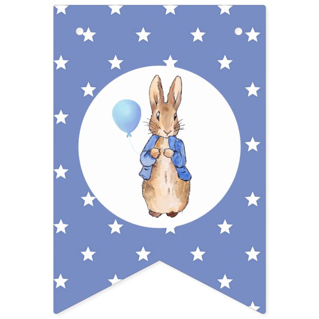 Drapeaux de guirlande étoiles ballon lapin classiq (Premier drapeau)