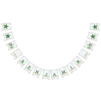 Drapeaux de jauge à thème de tracteur vert personn