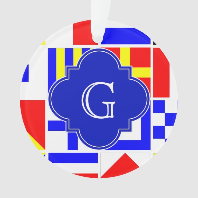 Drapeaux de signalisation nautique Monogramme de Q (devant)