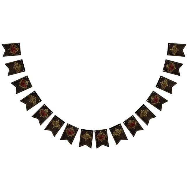 Drapeaux élégants de fête gothique sombre de maria (Tout)