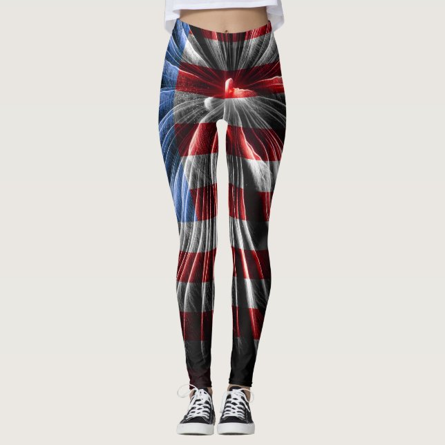 Drapeaux Fireworks Leggings (Devant)