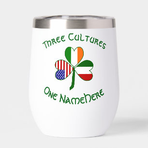 Drapeaux Italie Irlande États-Unis Trèfle Personna