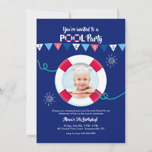 Drapeaux nautiques avec Invitation photo Life Pres