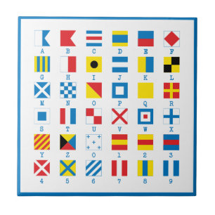 Drapeaux nautiques Signaux maritimes Carreaux en c