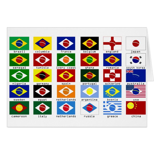 drapeaux pour la coupe du monde au brésil (Devant horizontal)