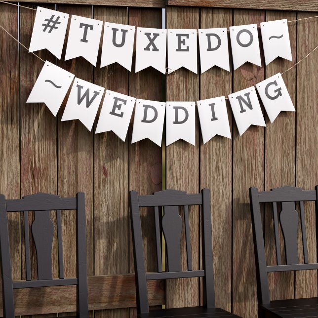 Drapeaux simples do-it-yourself Mariage (fun party bunting banner to flap in the wind or hang on the wall.)