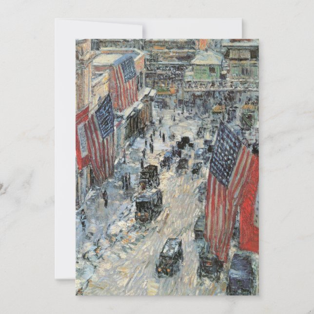 Drapeaux sur la 57e Rue par Frederick Childe Hassa (Devant)
