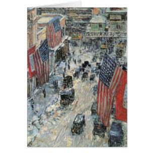 Drapeaux sur la 57e Rue par Frederick Childe Hassa