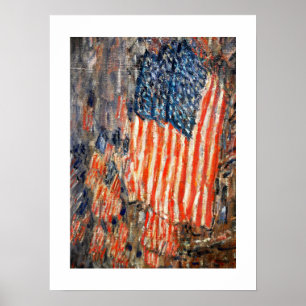 "Drapeaux sur le Waldorf". Poster d'art