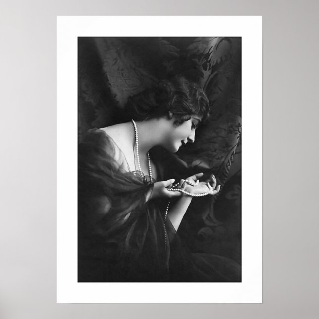 draperies colorées noir et blanc déco perles (Devant)