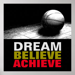Dream Believe Achieve Pop Art Poster