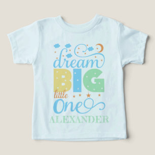 Dream Big Little One Blue Baby Boy 1er anniversair