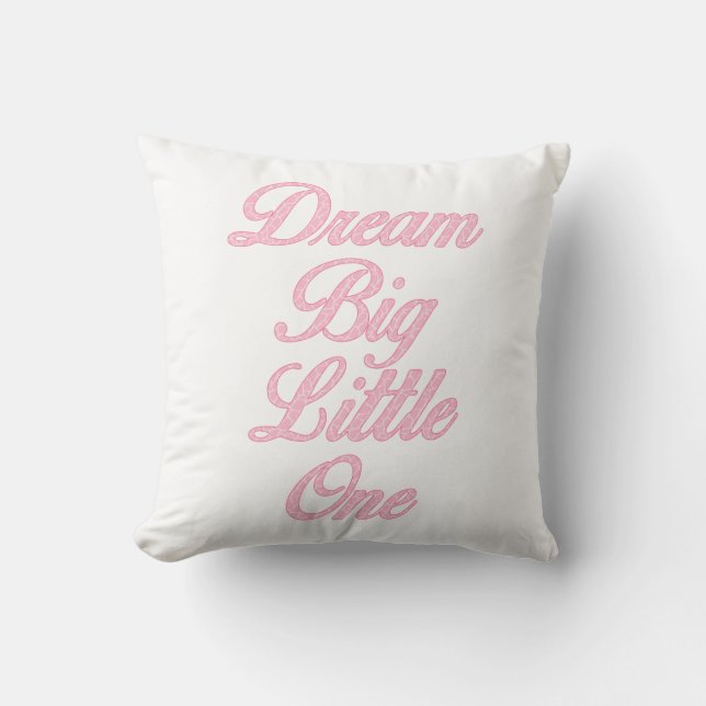 Dream Big Little One Rose Giraffe Coussin de la pé (Recto)