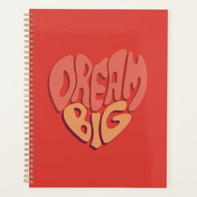 Dream Big : Slogan puissant au coeur rouge (Devant)