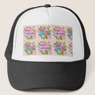 Dream Bloom Répéter Floral Motivational Casquette