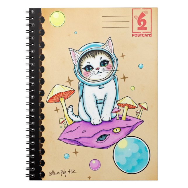 Dream Cat Journal - Vibes cosmiques rétro (Devant)