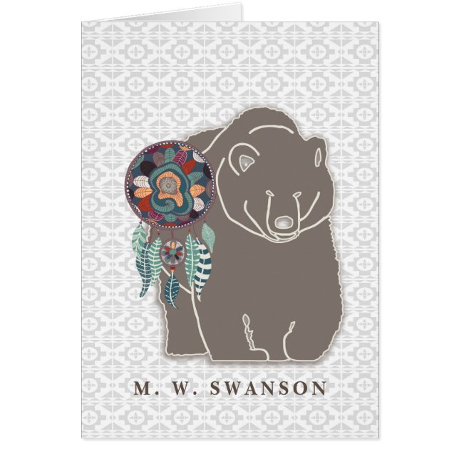 Dream Catcher avec ours Brown Amérindien (Devant)