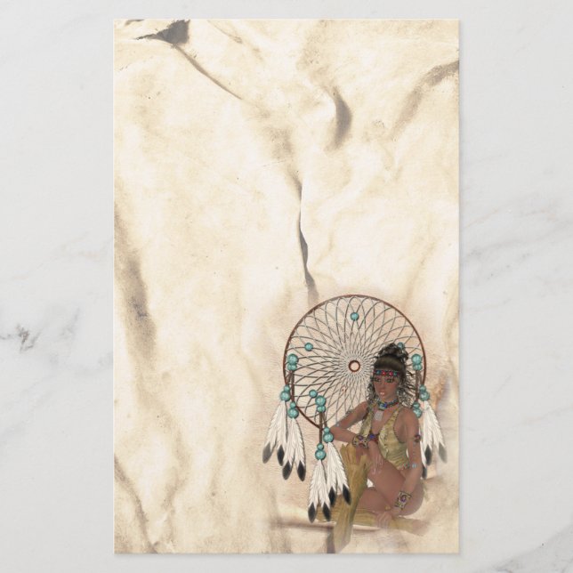 Dream Catcher Indian Maiden Native American State (Devant)