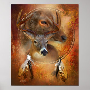 Dream Catcher Series - Poster d'art de cerfs d'aut