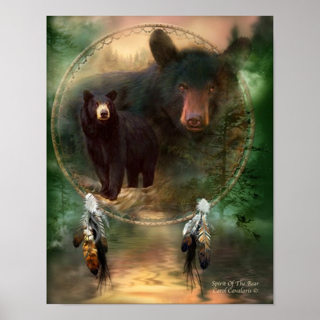 Dream Catcher Series-Spirit Of Bear Poster (Devant)