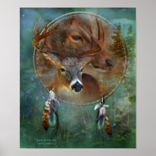 Dream Catcher Series-Spirit Of Deer Poster