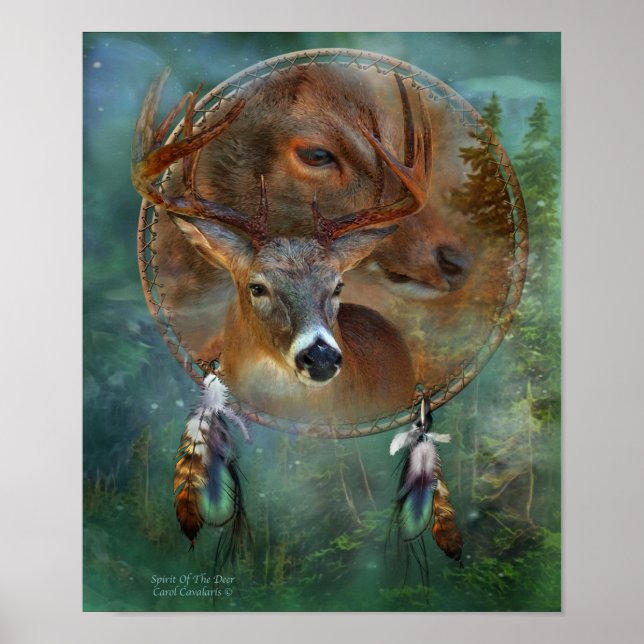 Dream Catcher Series-Spirit Of Deer Poster (Devant)
