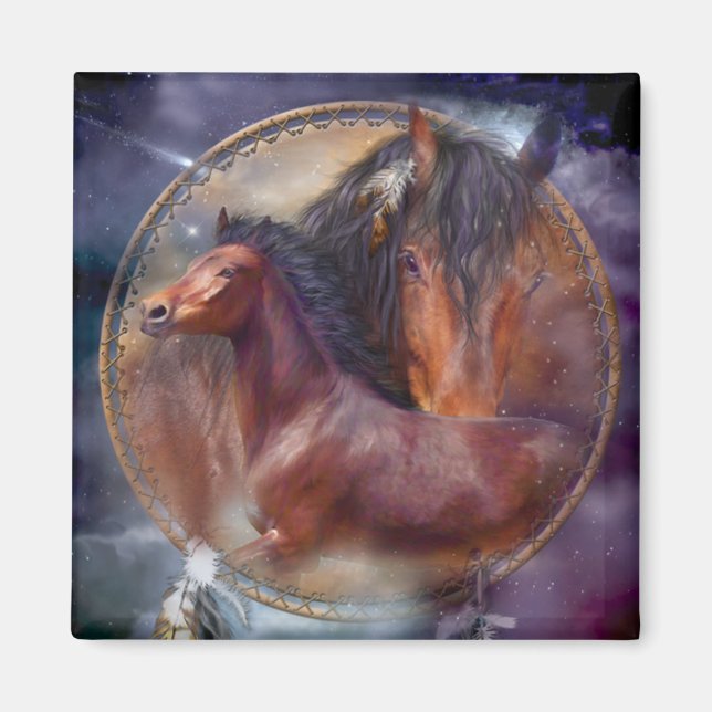 Dream Catcher - Spirit Horses Magnets d'art (Devant)