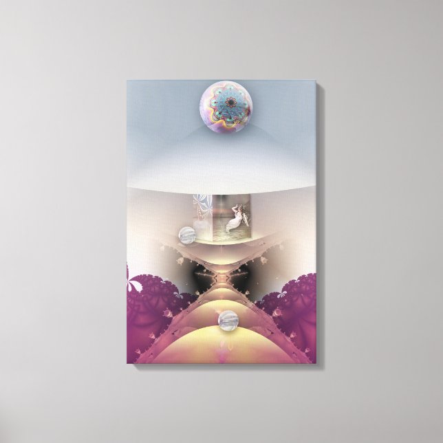 Dream de la sirène, Imaginaire art numérique toile (Recto)