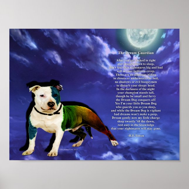 Dream Dog Poster (Pitbull) (Devant)