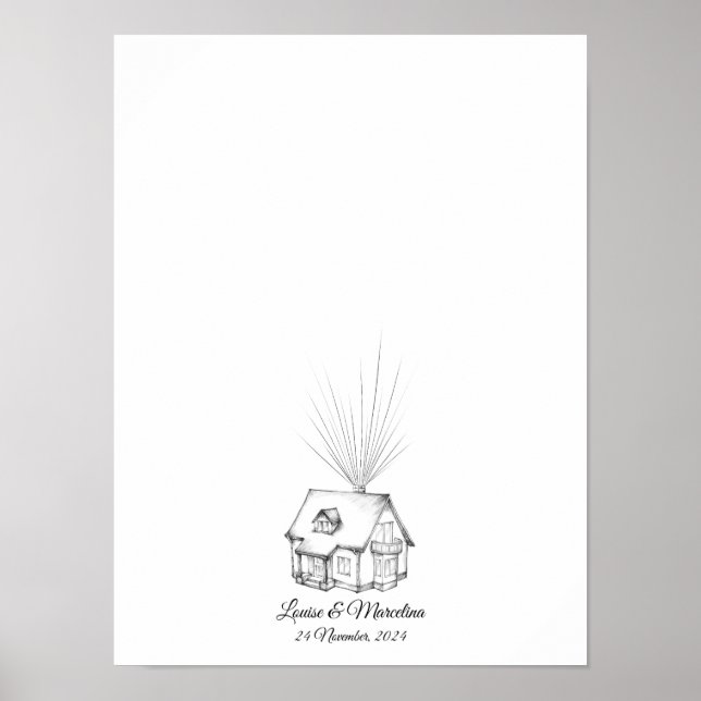 Dream House Fingerprint Mariage Livre d'or (Devant)