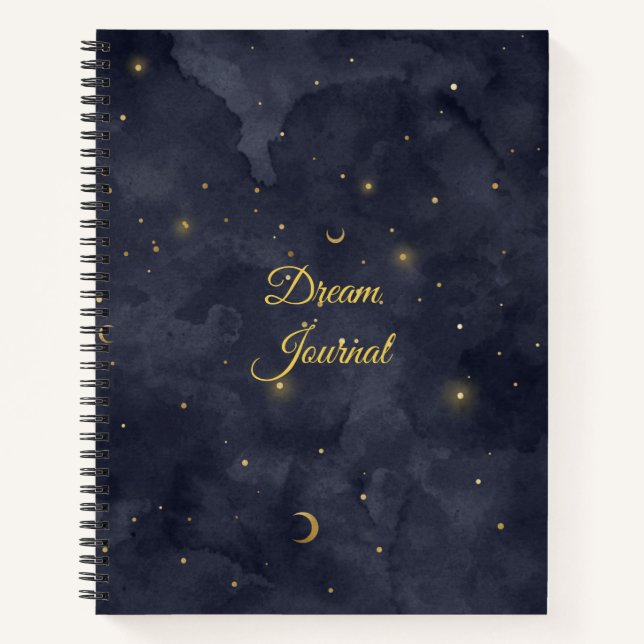 Dream Journal - Lune et étoiles Design céleste (Devant)