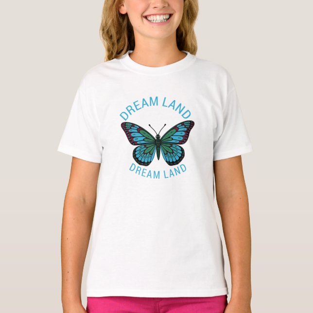 Dream Land Butterfly Graphic T-Shirt (Devant)