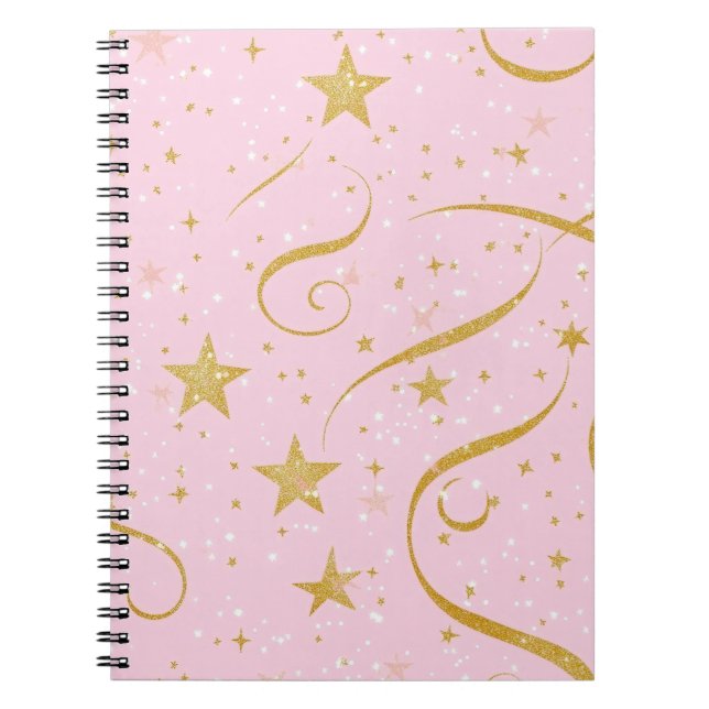 Dream Notes - Carnet rose et Gold Star (Devant)