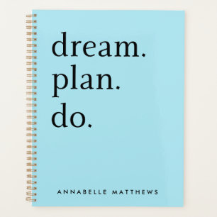 Dream Plan Do Moderne minimaliste Pastel Blue