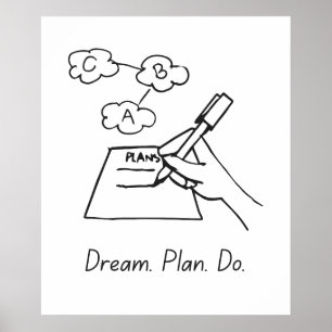 Dream, Plan, Do - Poster Motivationnel