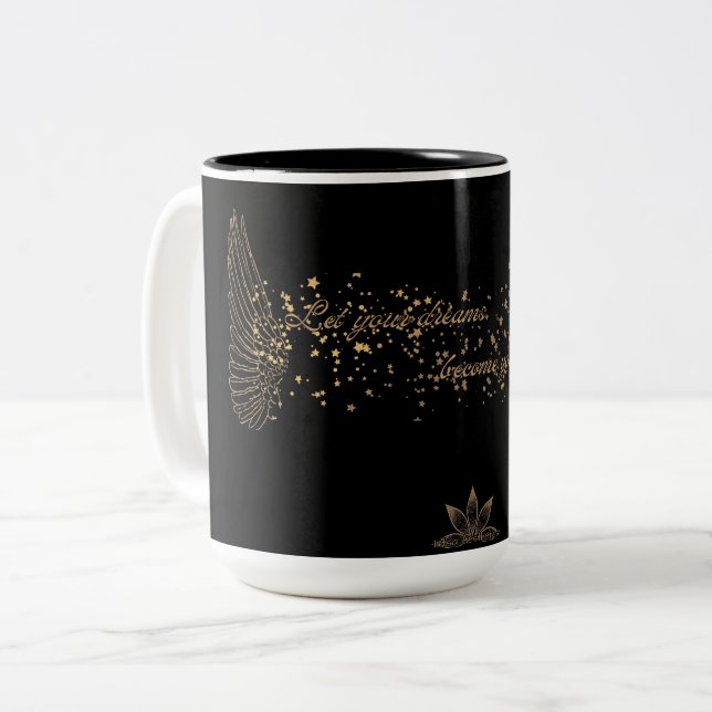 Dream Wings Mug à deux tons, 15 oz (Devant gauche)
