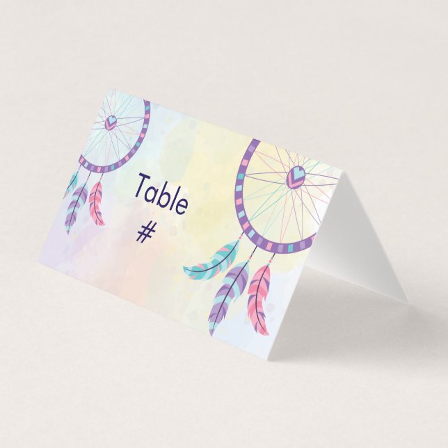 Dreamcatcher Anniversaire Numéro de table de céléb (Front)