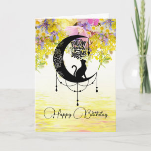 Dreamcatcher avec chat Suivez votre carte de rêv