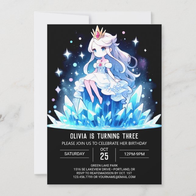 Dreamfun Princess Invitations d'anniversaire (Devant)