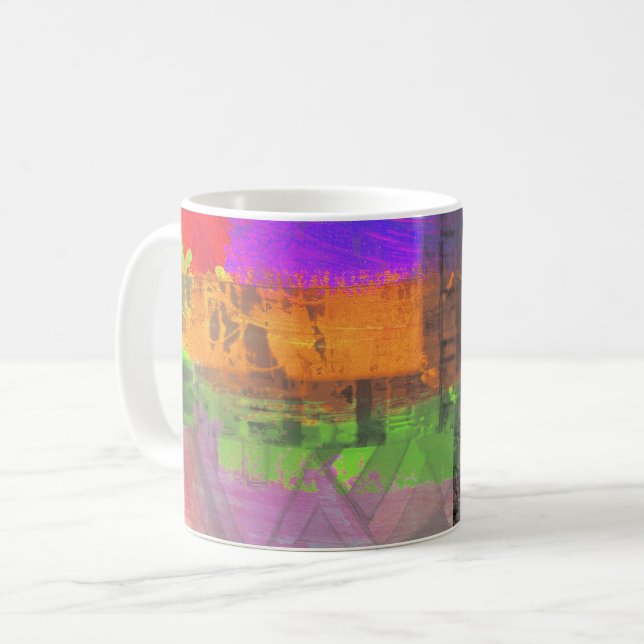 "Dreaming in the Millions" abstract art coffee mug (Devant gauche)