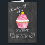 Dreaming of a Sweet Christmas!<br><div class="desc">Handpainted watercolor on chalkboard,  Christmas cake for the sweetest season of the year.</div>